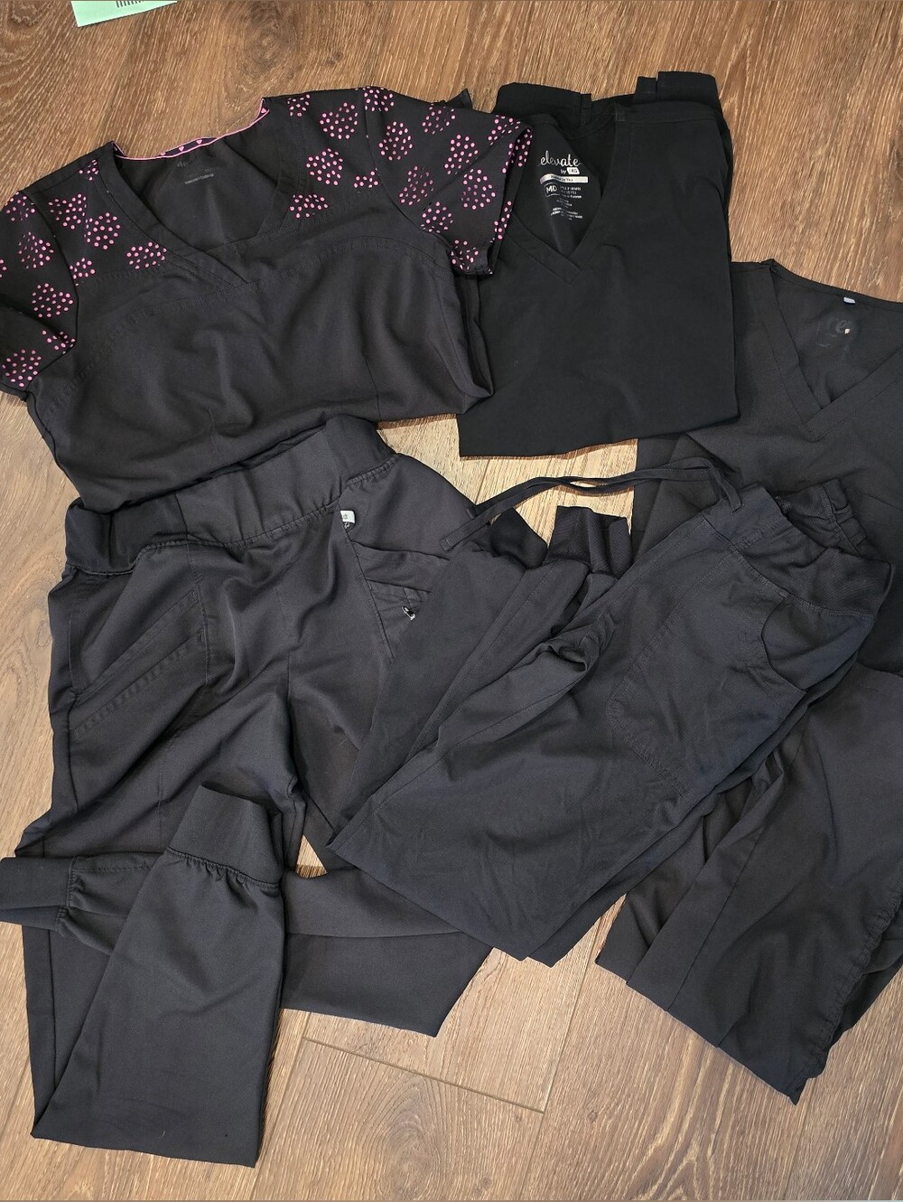 Womens Black Scrub Bundle! 3 Pairs Total